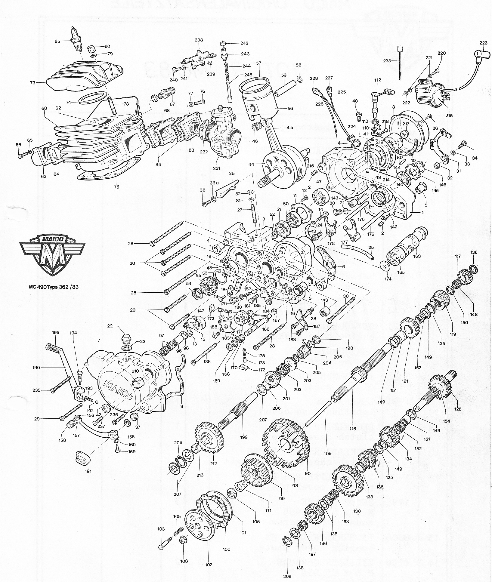 maico 1983 84 490 engine 