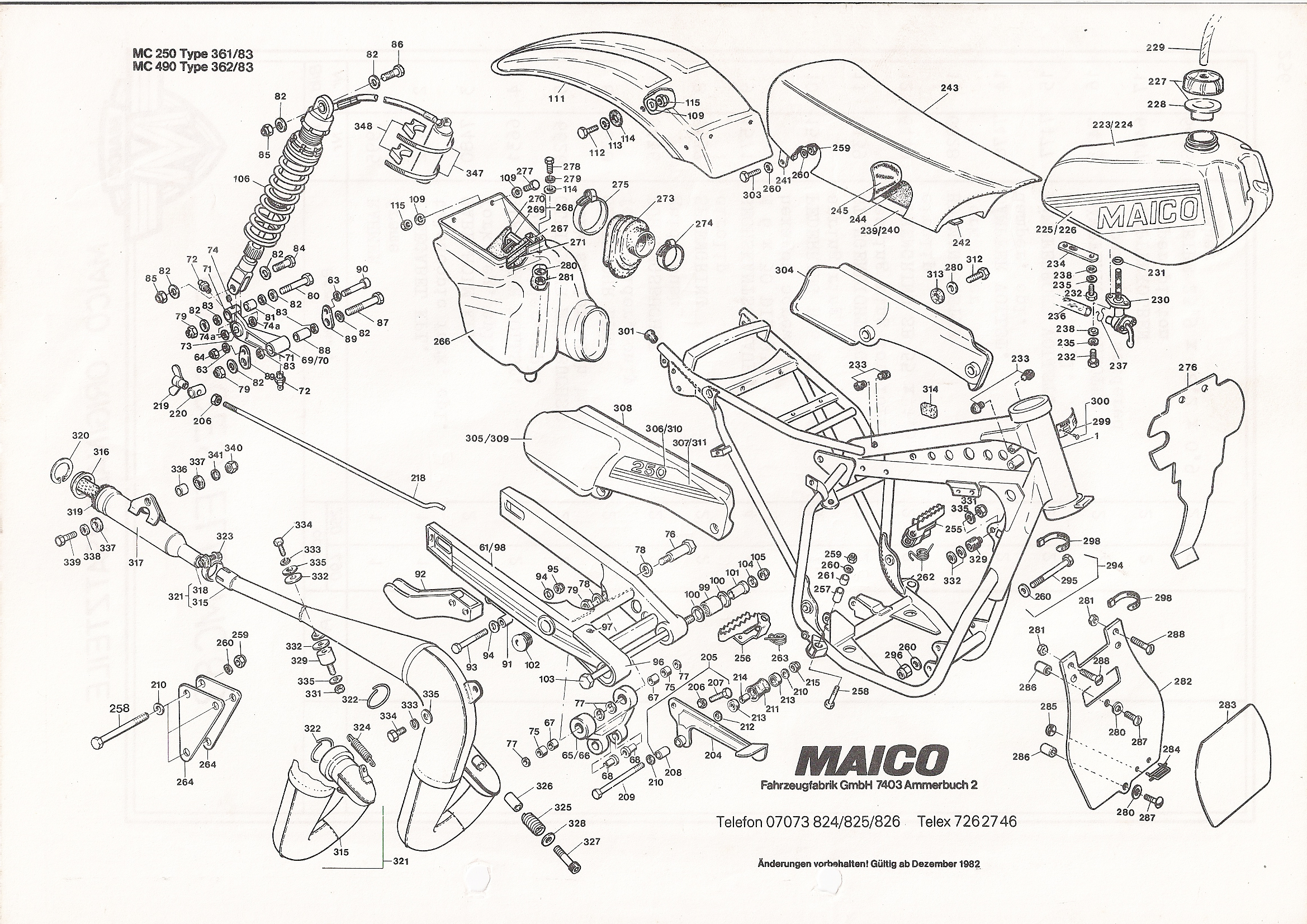 maico 1983 84 frame